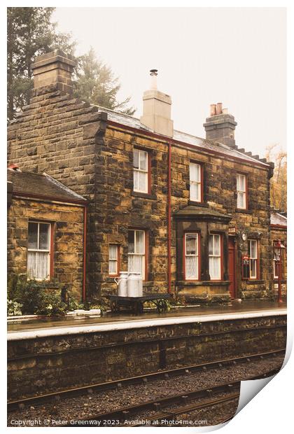 Platforms At The Goathland Period Railway Station  Print by Peter Greenway