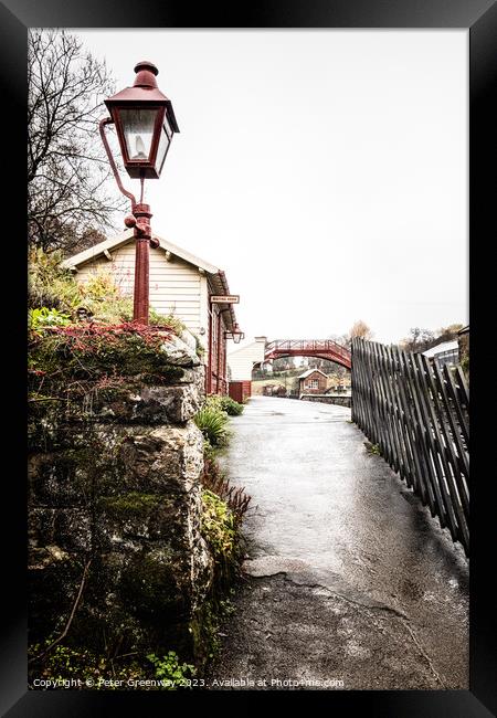 Passenger Platform Entrance To Goathland Period Ra Framed Print by Peter Greenway