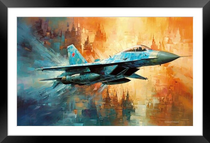 Supersonic Jet Framed Mounted Print by Massimiliano Leban