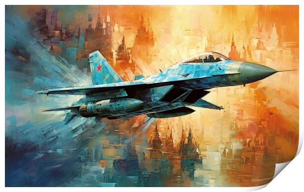 Supersonic Jet Print by Massimiliano Leban