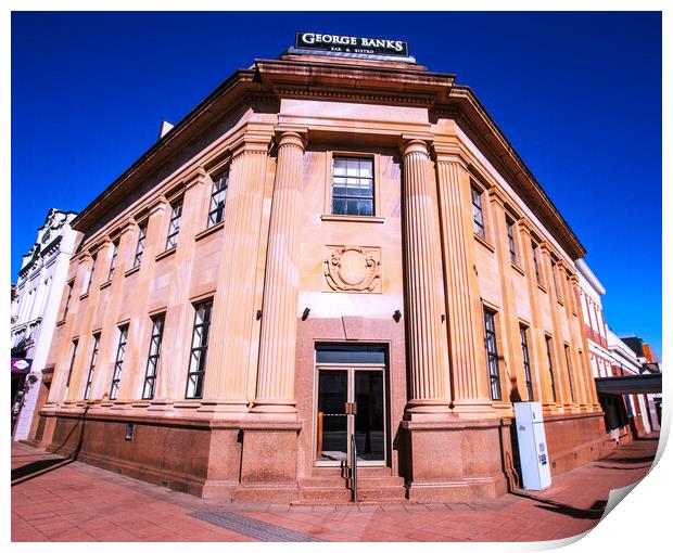 Toowoomba Heritage-Listed Bank of NSW Building Print by Antonio Ribeiro