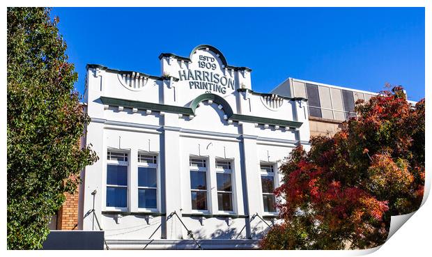 Toowoomba Heritage-Listed Harrison Printing Building Print by Antonio Ribeiro