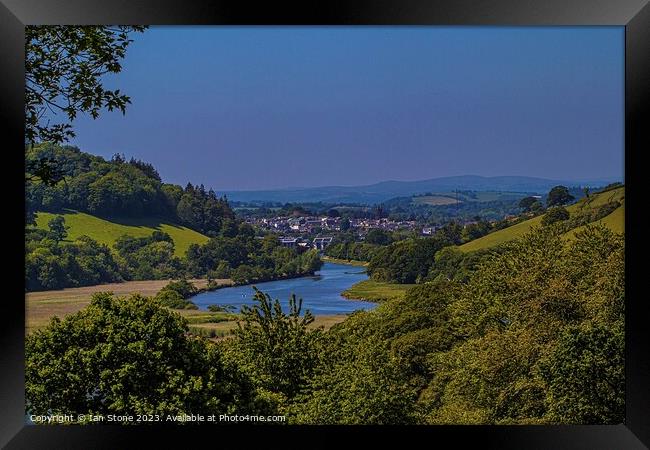 The River Dart and Totnes Framed Print by Ian Stone