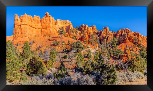 Red Canyon Utah Framed Print by John Frid
