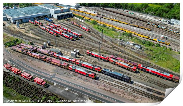 Toton depot Print by GEOFF GRIFFITHS