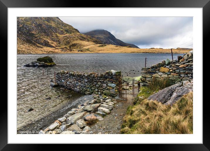The Kissing Gate, Llyn Idwal Framed Mounted Print by Jim Monk