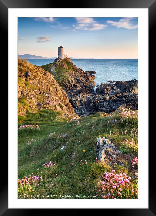 Twr Mawr lighthouse Framed Mounted Print by Jim Monk