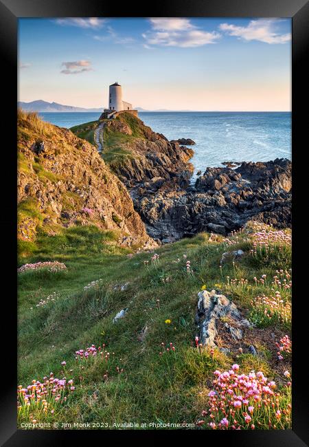 Twr Mawr lighthouse Framed Print by Jim Monk