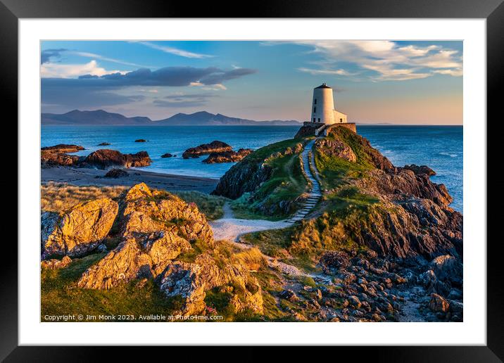 Iconic Lighthouse of Ynys Llanddwyn Framed Mounted Print by Jim Monk