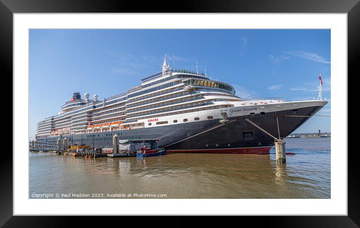 Cunard Line Queen Victoria Framed Mounted Print by Paul Madden