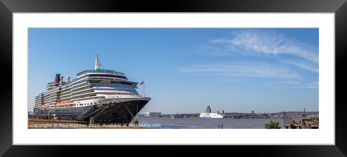 Queen Victoria on the River Mersey Framed Mounted Print by Paul Madden