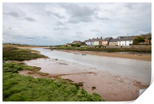 The village of Aberffraw, Anglesey, Wales Print by Andrew Kearton