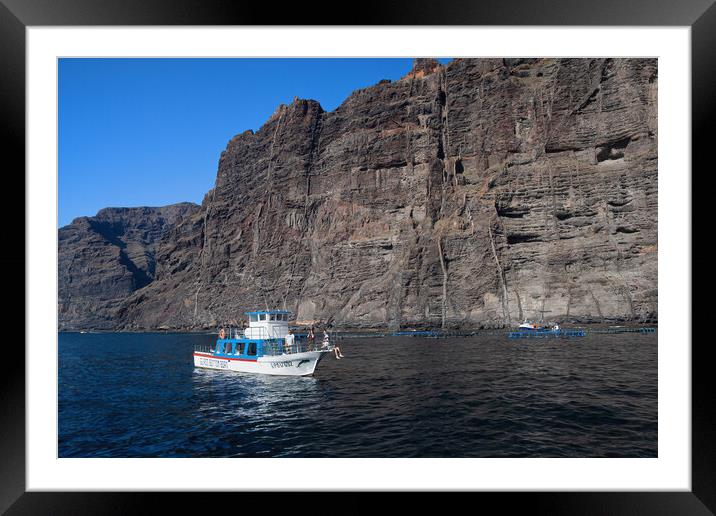 Boat Trip at Los Gigantes in Tenerife Framed Mounted Print by Artur Bogacki