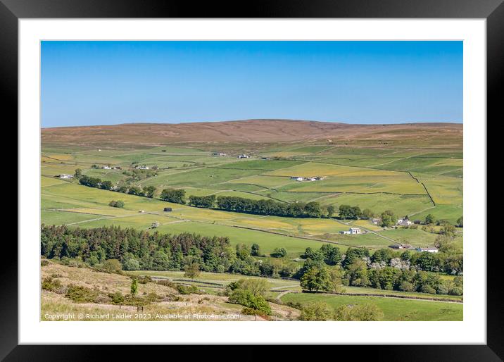 Ettersgill from Holwick Fell, Teesdale Framed Mounted Print by Richard Laidler