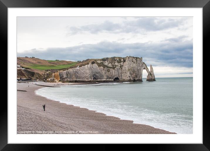 Captivating Etretat: Normandy's Geological Masterp Framed Mounted Print by Holly Burgess