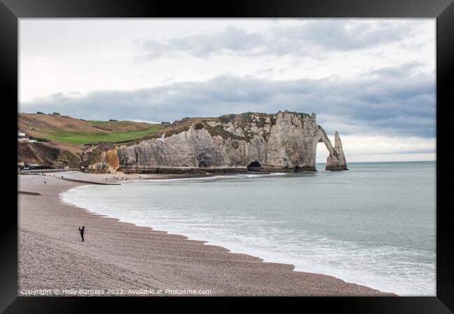 Captivating Etretat: Normandy's Geological Masterp Framed Print by Holly Burgess
