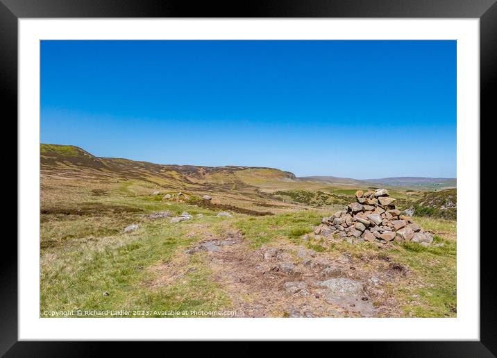 Towards Cronkley Fell from the Green Trod, Teesdale Framed Mounted Print by Richard Laidler