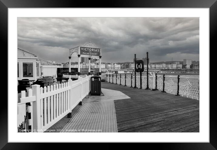 Brighton Pier's Nostalgic Palm Court Snapshot Framed Mounted Print by Holly Burgess