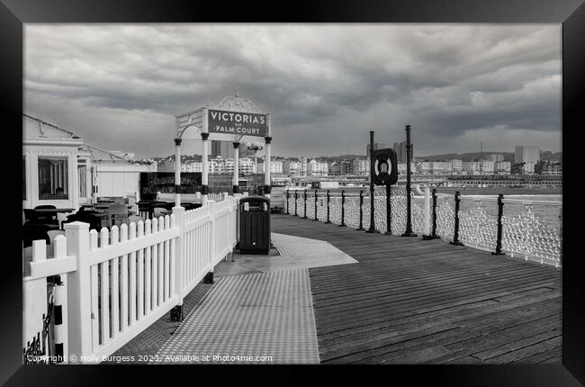 Brighton Pier's Nostalgic Palm Court Snapshot Framed Print by Holly Burgess