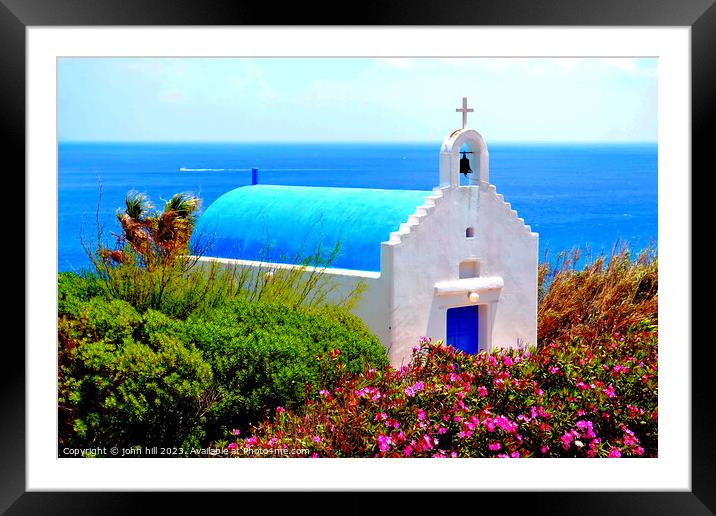 Heavenly Church and Seaside Landscape Framed Mounted Print by john hill
