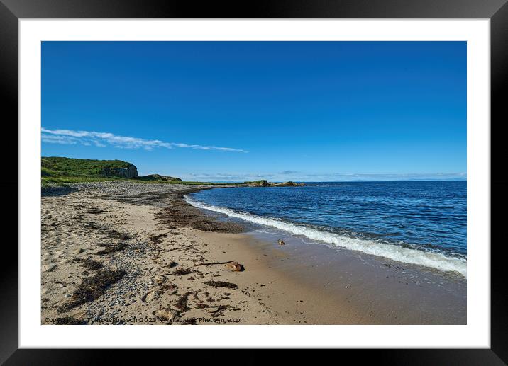 Coastal Serenity at Cummingston Beach Framed Mounted Print by Tom McPherson