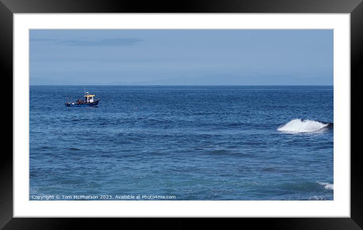 Serenity of a Solitary Fisherman Framed Mounted Print by Tom McPherson