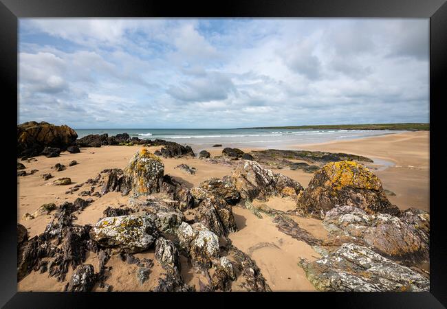Aberffraw beach, Anglesey, North Wales Framed Print by Andrew Kearton
