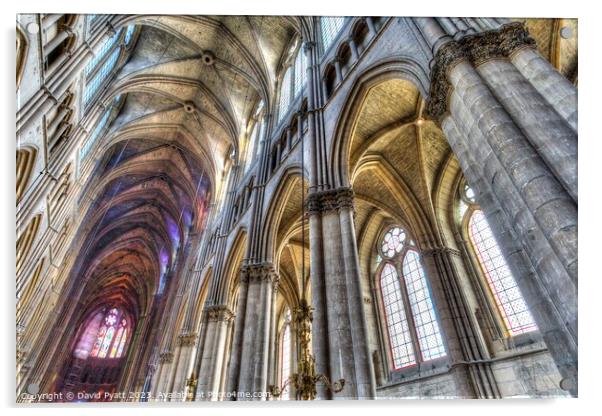 Notre Dame Cathedral Reims Interior Acrylic by David Pyatt