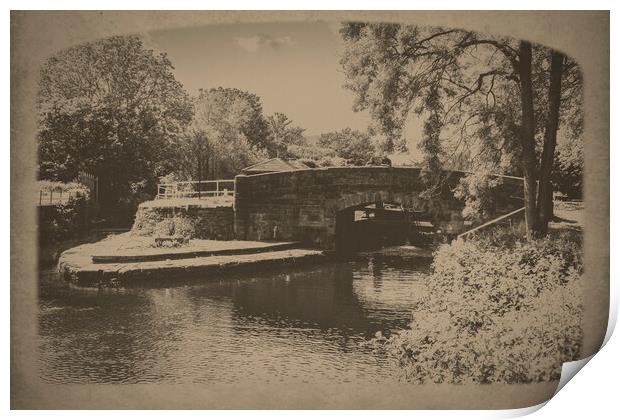 Brookfoot Locks Nr Brighouse, Calderdale Print by Glen Allen