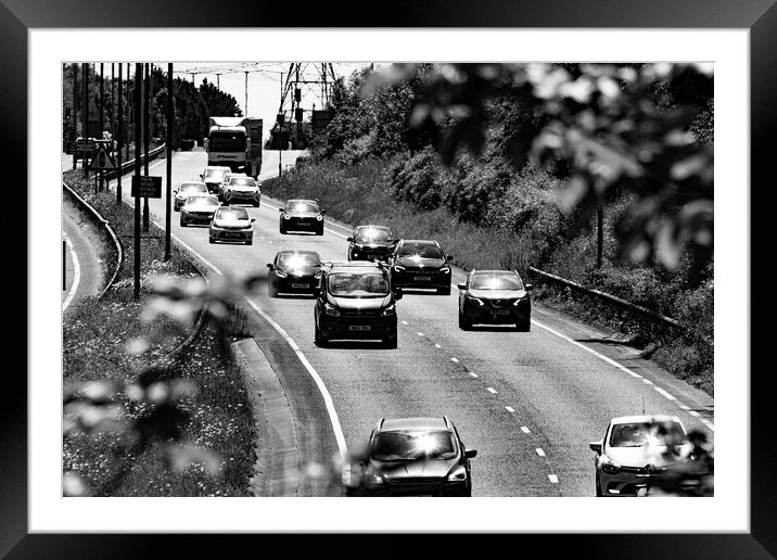 motorway Framed Mounted Print by Glen Allen