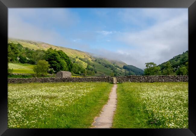 The Paths at Muker Framed Print by Steve Smith