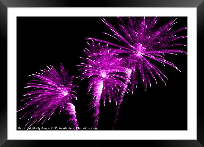 Funky Firework Framed Mounted Print by kelly Draper
