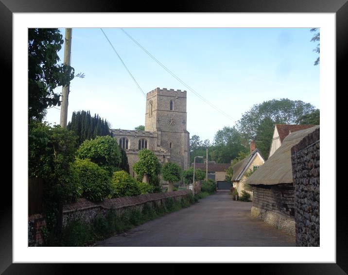 A Serene View of Linton's St Marys Church Framed Mounted Print by Simon Hill
