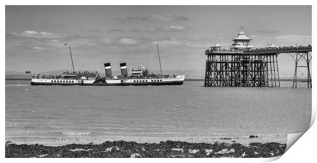 Waverly approaching the Clevedon Pier Print by Rory Hailes