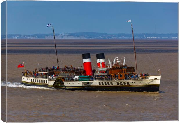 PS Waverley  arriving Clevedon Pier Canvas Print by Rory Hailes
