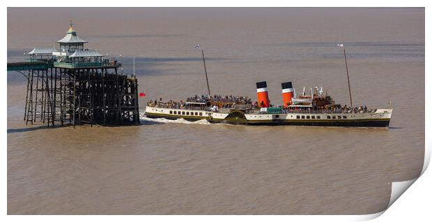 Waverley departing Clevedon Pier Print by Rory Hailes