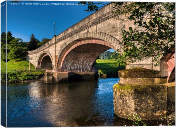 A view of the Bridge of Earn, Perthshire Canvas Print by Navin Mistry