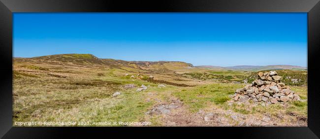 Towards Cronkley Fell from the Green Trod Panorama Framed Print by Richard Laidler