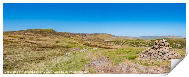 Towards Cronkley Fell from the Green Trod Panorama Print by Richard Laidler