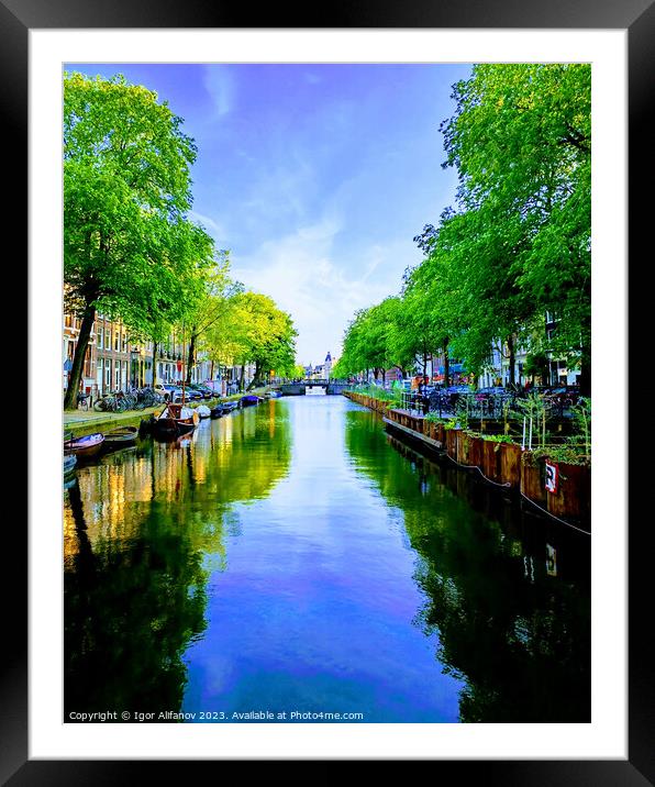 Canal-side serenity Framed Mounted Print by Igor Alifanov