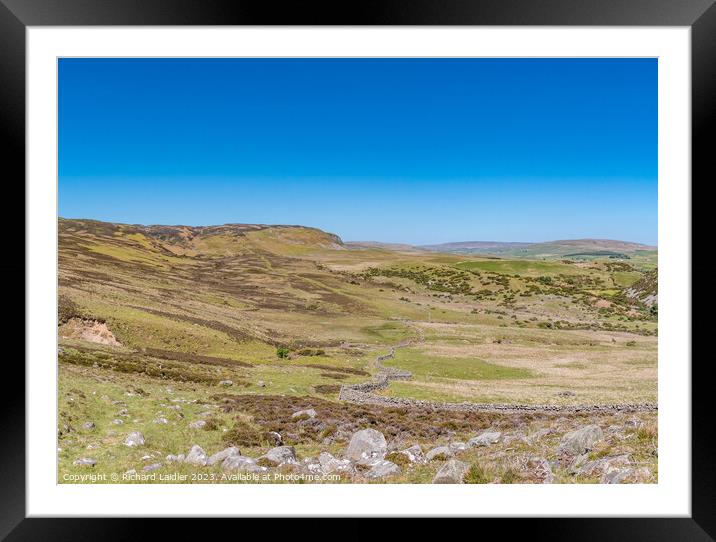 Green Trod to Cronkley Teesdale Panorama Framed Mounted Print by Richard Laidler