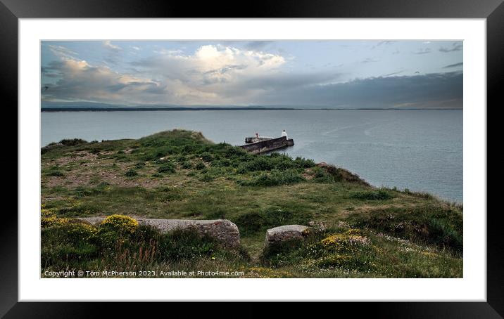 Tranquil Sunset View from Burghead Pier Framed Mounted Print by Tom McPherson