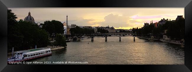 Hints of Sunset by the Seine Framed Print by Igor Alifanov