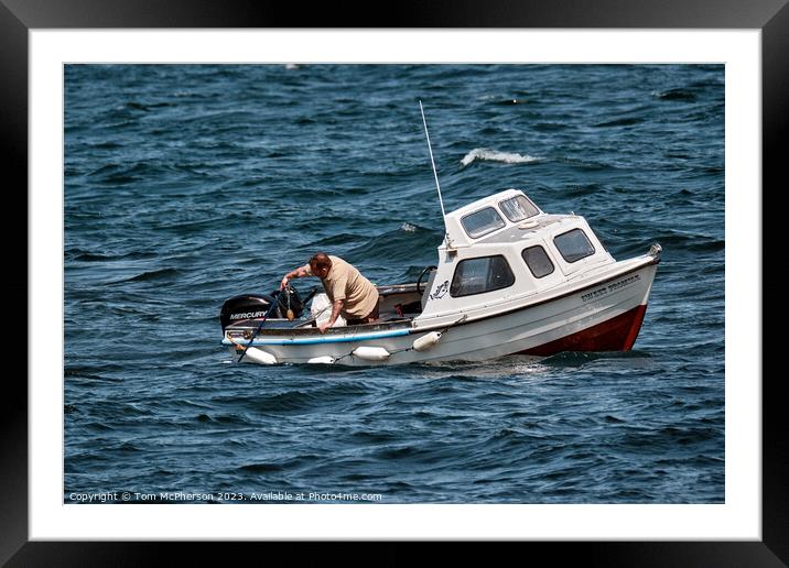 Lobster fisherman at work Framed Mounted Print by Tom McPherson