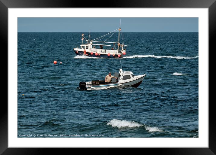 Passing Boats Framed Mounted Print by Tom McPherson