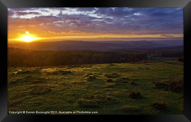 A Peak District Sunset Framed Print by Darren Burroughs