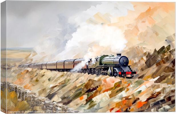 Yorkshire Dales steam Train Canvas Print by Robert Deering