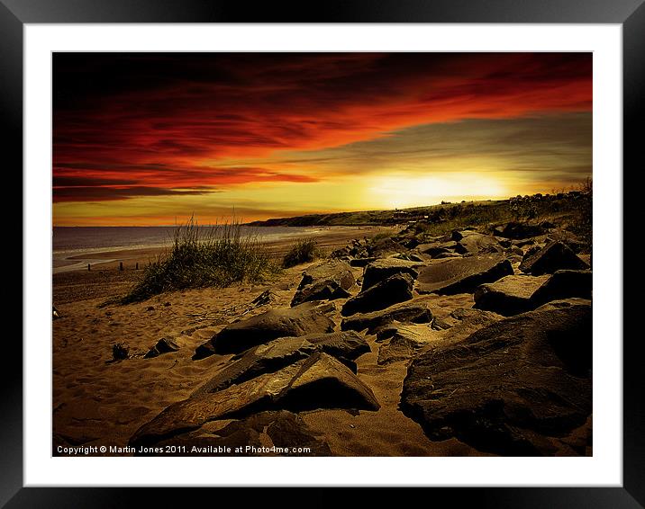 Berwick Beach Sunset Framed Mounted Print by K7 Photography
