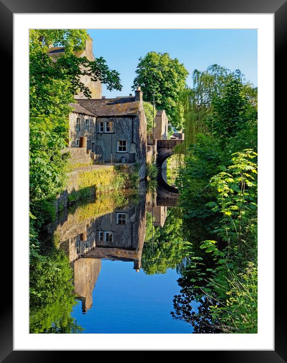 Mill Bridge and Springs Branch at Skipton Framed Mounted Print by Darren Galpin