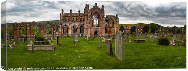 'Relics of Faith: Melrose Abbey, Scotland' Canvas Print by Holly Burgess